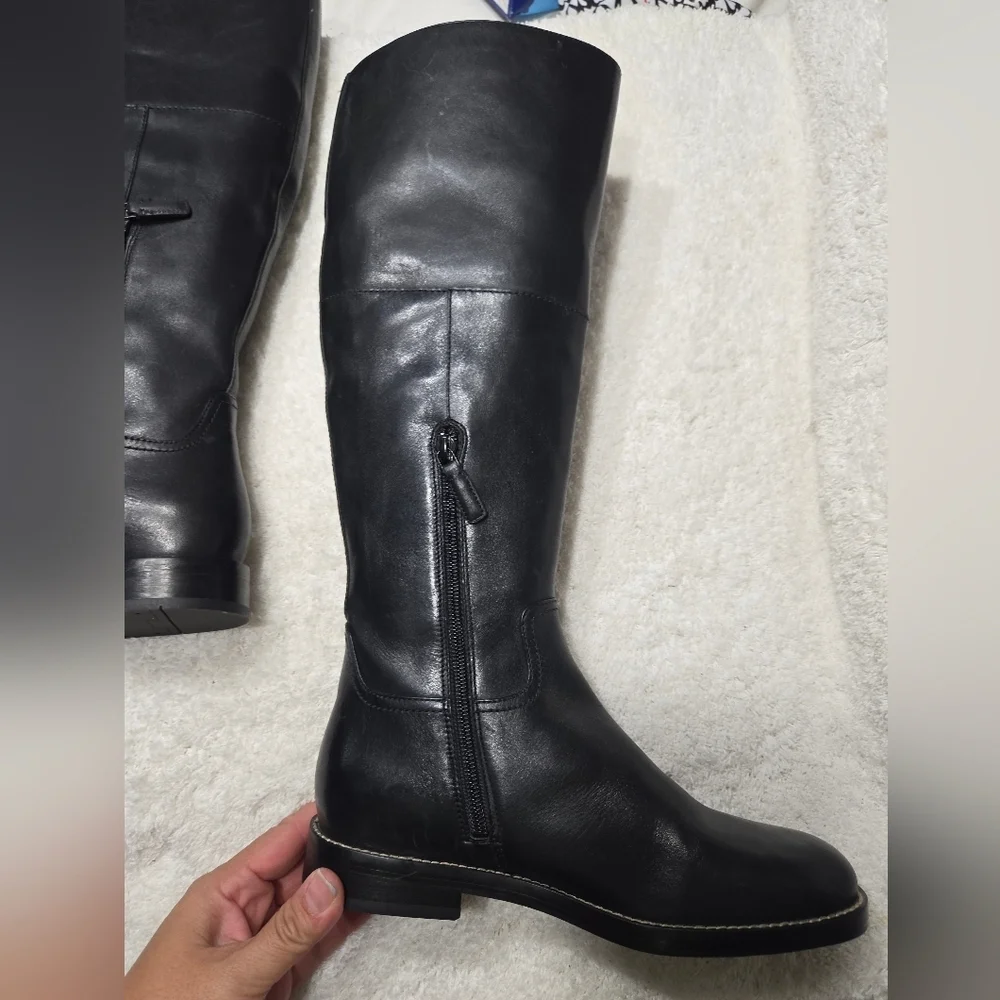 New COLE HAAN Knee Height Boots Women Sz 6B Black